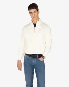 Мужская толстовка с высоким воротником и хлопковой молнией Harper & Neyer, белый