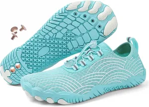 Заземляющие обувь с медью, походная обувь для ходьбы босиком для женщин и мужчин с невропатией, походная обувь с медью, удобная, нескользящая и легкая Generic, синий