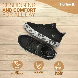 Детские высокие скейтбордные кроссовки Hurley Roddy, спортивная обувь для мальчиков и девочек, черный