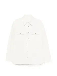 Рубашка с нагрудным карманом на пуговице A.P.C., бежевый