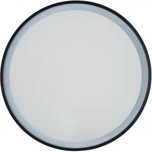 Настенный светильник YANNI нейтральный белый, подсвеченное зеркало, LED-подсветка сзади, круглый 50 см, IP44, сенсор, черный Paco Home, черный