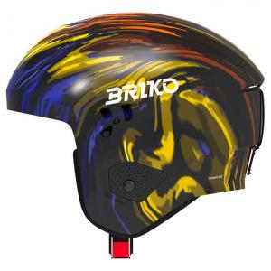 Шлем Вулкан 2.0 с графикой блестящий кобальтово-синий, желтый, оранжевый, черный - s Briko