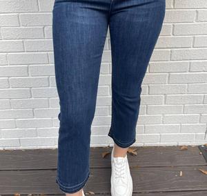 Джинсы Bootcut с необработанным краем темно-синего цвета Elliott Lauren