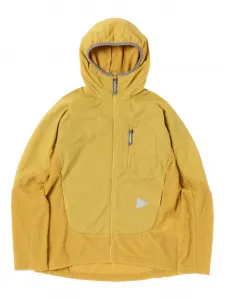 Куртка на молнии с капюшоном And Wander, желтый