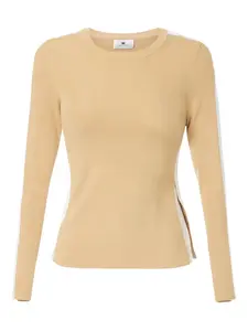 Вязаный топ в полоску Elisabetta Franchi, нейтральный