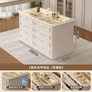 Yu Senyi Комод 68 см для спальни из массива дерева, ангельский белый, 1 метр, полностью собранный