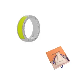 LOUIS VUITTON Металлическое кольцо унисекс неоново-зеленое Neon Green