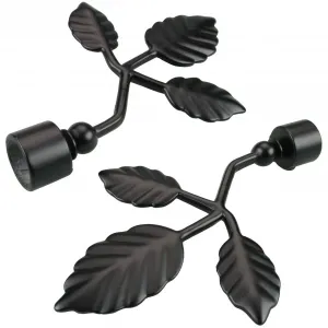 Наконечники для карниза Liedeco «Бахус», (комплект, 2 шт.), для карнизов Ø 16 мм, черный