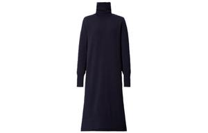 Платье с длинными рукавами женское темно-синее Uniqlo