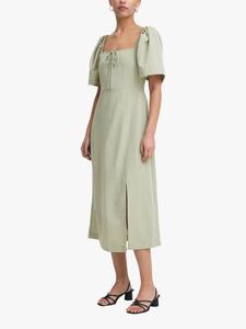 Платье миди с пышными рукавами и силуэтом A-line от Ullani ICHI, Tea