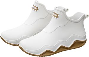 Женские и мужские ботинки Deck, водонепроницаемые, противоскользящие, резиновые черевики Chelsea до щиколотки Lghlmcl, белый