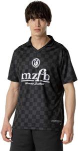 Футболка-поло Mizuno MZFB Soccer Wear с логотипом, быстросохнущая, P2MABX75, черный