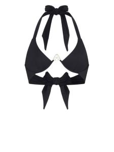 Верх бикини с логотипом Shark Let's Swim, черный