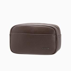 Мужская дорожная косметичка вместительная PUCCINI коричневого цвета QML001-2D