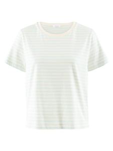 Tamaris Футболка с рисунком «Омфалодес»/Ярко-белая полосатая футболка