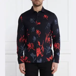 Рубашка emero прямого кроя Hugo, синий