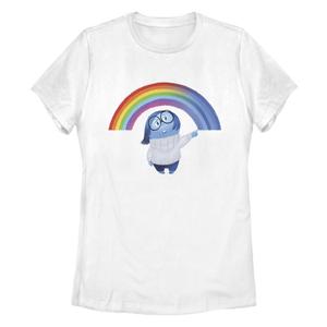 Футболка Junior's Disney/Pixar Inside Out Sadness Rainbow Missy Crew Tee Licensed Character, белый