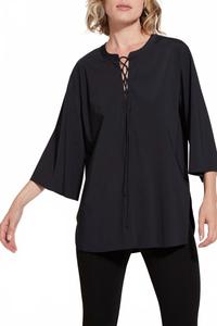 Lysse Топ Sharon на шнуровке, черный