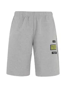 Шорты с нашивками и кулиской Mm6 Maison Margiela, серый