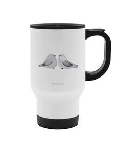 Mr. & Mrs. Panda Термос с изображением голубей и надписью «Любовь без слов» белого цвета