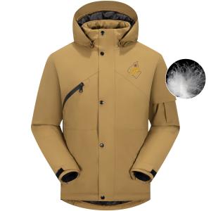 Пуховик унисекс Jeep, коричневый