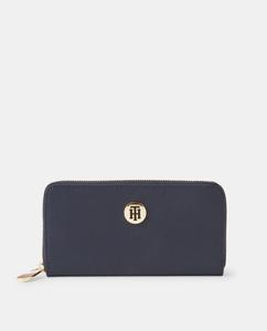 Большой кошелек темно-синего цвета на молнии Tommy Hilfiger, темно-синий