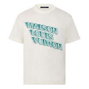 Футболка LOUIS VUITTON FW21 Maison LOUIS VUITTON LV Logo Tee 1A99ZS, кремовый
