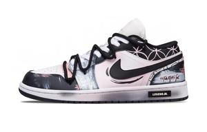 Air 1 устойчивые к истиранию низкие баскетбольные кроссовки Vintage Unisex Jordan, черный