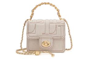 ELLE Сумка кроссбоди из ткани, мини-сумка женская светло-голубая/темно-серая/белая