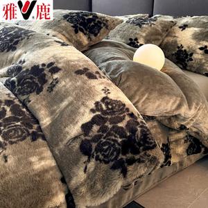 Yalu Пододеяльник 180х220 см, вельвет, цвет Black Rose