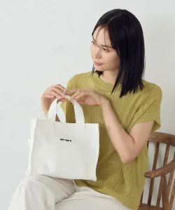 Мини-сумка из холста Mono Comme Ca, цвет White