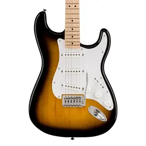 Электрогитара Squier Sonic Stratocaster - двухцветный санбаст с грифом из клена и белым накладным пикгардом