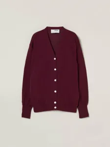 Мягкий кардиган из хлопка и вискозы Three Dots, цвет Bordeaux