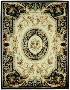 Ковер SAFAVIEH, 275 x 366 см, Chelsea Collection, Black, ручной работы в стиле French Country из шерсти, идеален для помещений с высокой проходимостью в гостиной, спальне (HK80A)