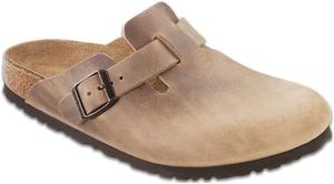 Женские сабо Birkenstock Boston из замши, коричневый