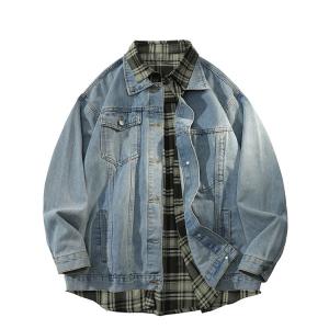 Fax For Fmacm Джинсовая куртка унисекс FMACM, Серый + Синий [Рубашка]