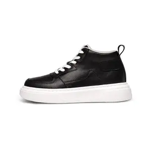 Увеличивающая высоту амортизация износостойкая нескользящая повседневная обувь средней высоты унисекс PAIBLOKS, Black