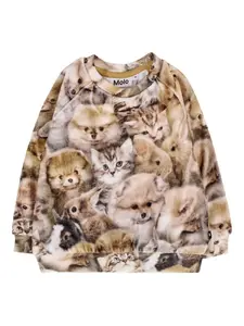 Толстовка с анималистичным принтом Molo, коричневый
