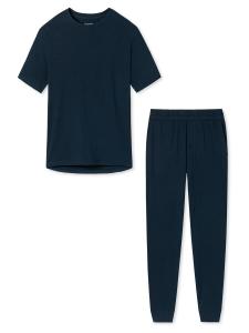 Пижама SCHIESSER Organic Cotton, темно-синий