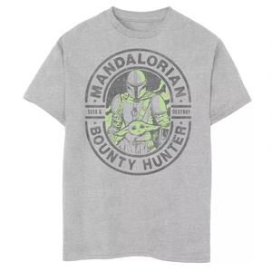 Футболка с изображением цветного круга и портрета «Мандо и ребенок» для мальчиков 8–20 лет «Звездные войны» Star Wars