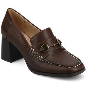 Женские туфли-лодочки Aisha с квадратным носком и каблуком Journee, Chocolate
