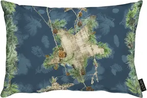 АПЕЛЬТ декоративная подушка "9531", чехол с наполнителем, 1 шт APELT 35х50 см, зеленый/синий