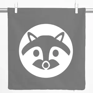 Декоративная наволочка Huuraa, силуэт головы енота, подарок, 40x40 см, серо-стальной хлопок, украшение в виде головы енота Hellweg Druckerei