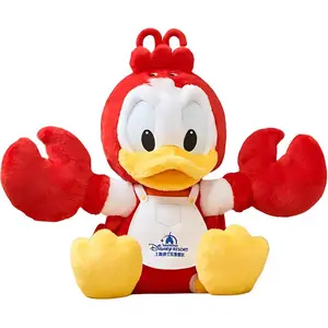 Shanghai Donald Duck 2024 Mickey Mouse And Friends Enjoy Shanghai Collection Кукла Плюшевая Кукла 40см Высота Disney, crayfish donald duck