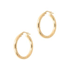 Autentica - круглые серьги-кольца с бриллиантовой огранкой диаметром 1 дюйм Autentica, желтый