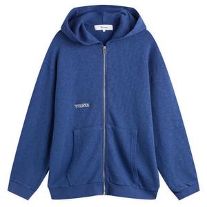 Толстовка с капюшоном и вафельной молнией Palmes, синий