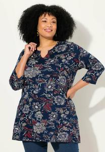 Топ с длинными рукавами Ulla Popken, темно-синий