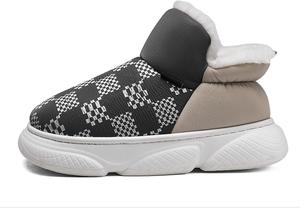 Зимние удобные хлопковые ботинки, теплые снежные сапоги, противоскользящие прогулочные туфли Generic, серый