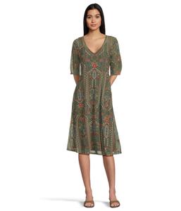 Платье Johnny Was Sayler Mesh Midi Dress Skylar Bloom, цвет Skylar Bloom