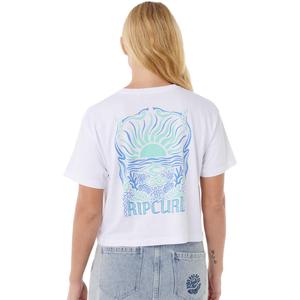 Женская укороченная футболка Восход солнца Rip Curl, White